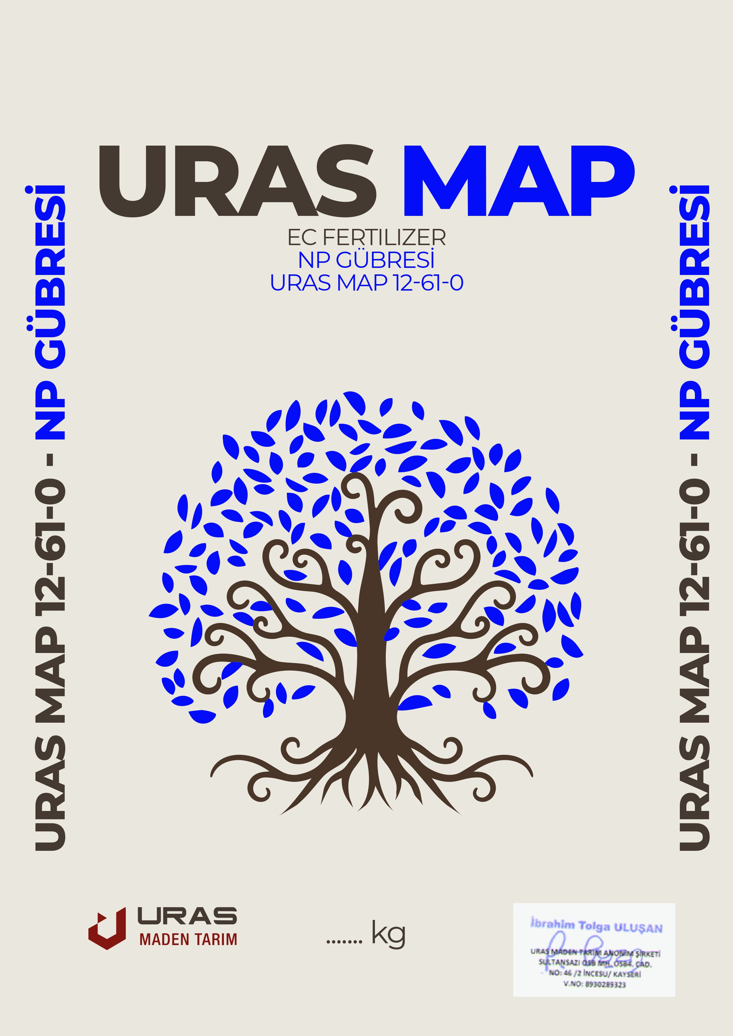Uras MAP Ürün Etiketi Ön Yüz